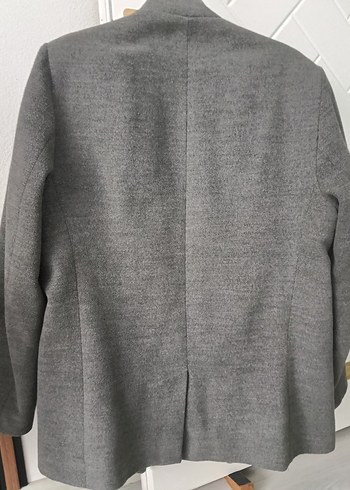 Düğmeli Gri Midi Erkek Kaban - Görsel 4