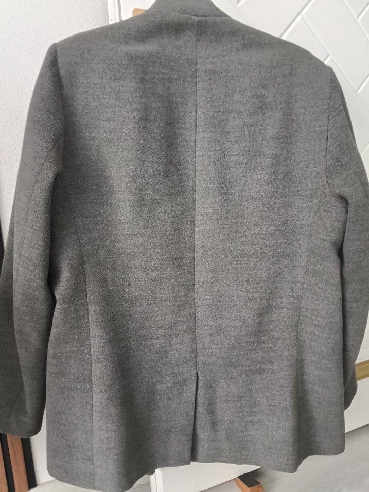 Düğmeli Gri Midi Erkek Kaban - Görsel 4