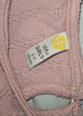 Kız Çocuk Pembe Triko Elbise - Görsel 2