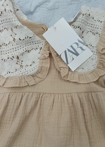 Bej Keten Bohem Uzun Kollu Hamile Bluzu - Görsel 3