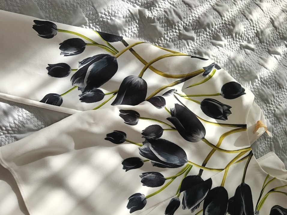 Baskılı Beyaz bluz - Görsel 3