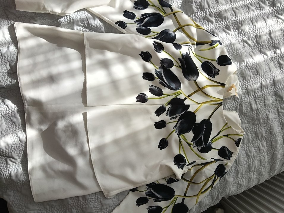 Baskılı Beyaz bluz - Görsel 2