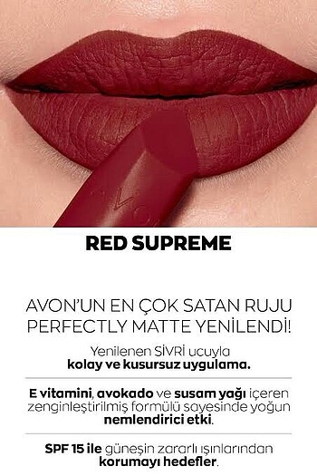 AVON RED SUPREME RUJ