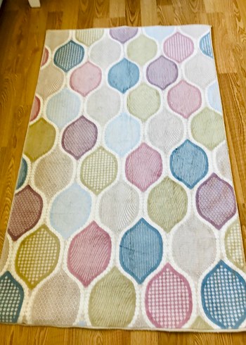 Pastel Renkli Çok Renkli Modern Desenli Halı - Görsel 2