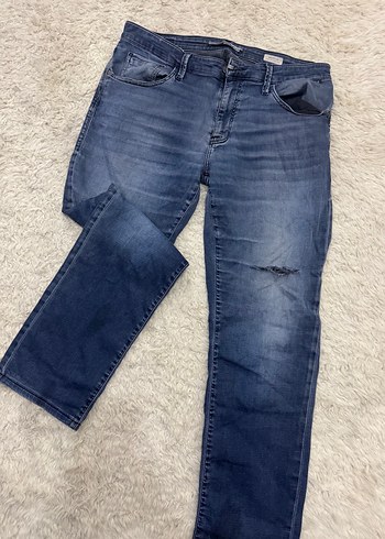 Erkek Lacivert Regular Fit Denim Jean4 - Görsel 7