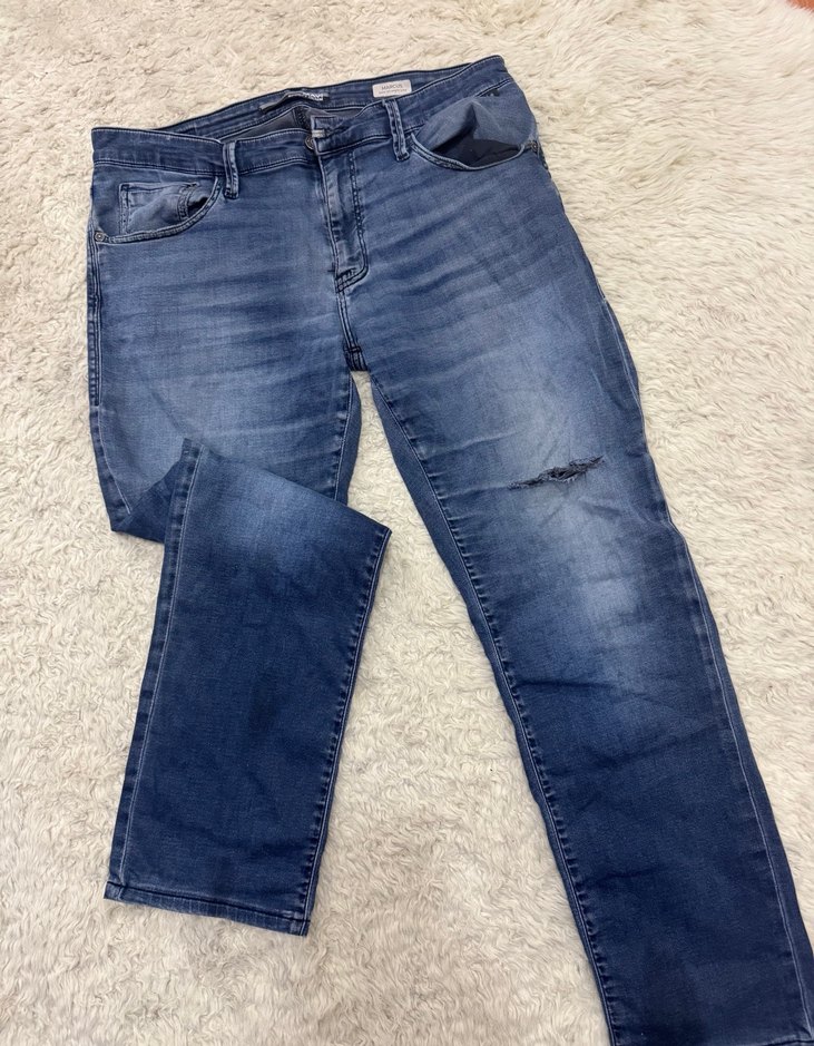 Erkek Lacivert Regular Fit Denim Jean4 - Görsel 5