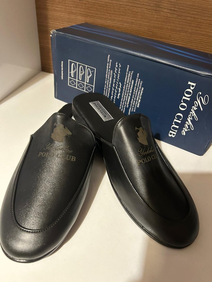 Siyah Tokalı Erkek Ev Terliği - Görsel 2