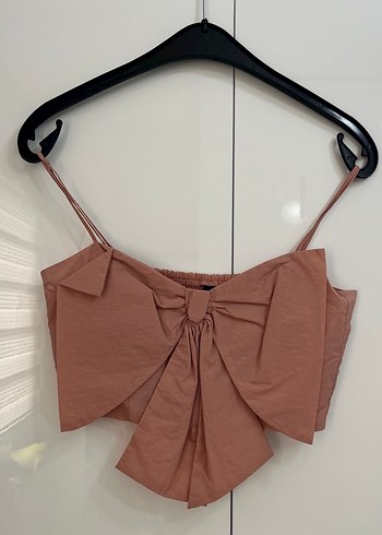 34 Beden pembe Renk Pembe Mini Strappy Fiyonklu Bustiyer