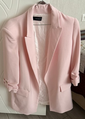 Zara Pembe Midi Kadın Blazer Ceket