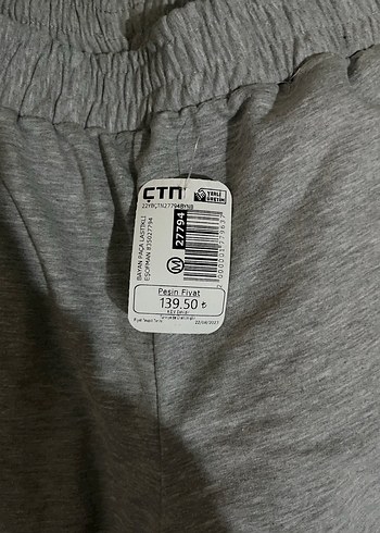 m Beden Gri Rahat Kesim Kadın Eşofman Altı