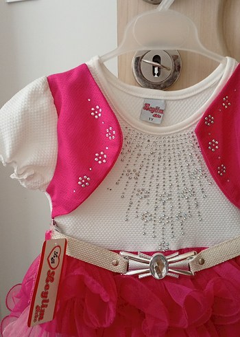 Kız Çocuk Pembe Fırfırlı Elbise - Görsel 2