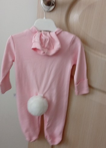 Pembe Düğmeli Bebek Kız Tulum - Görsel 2