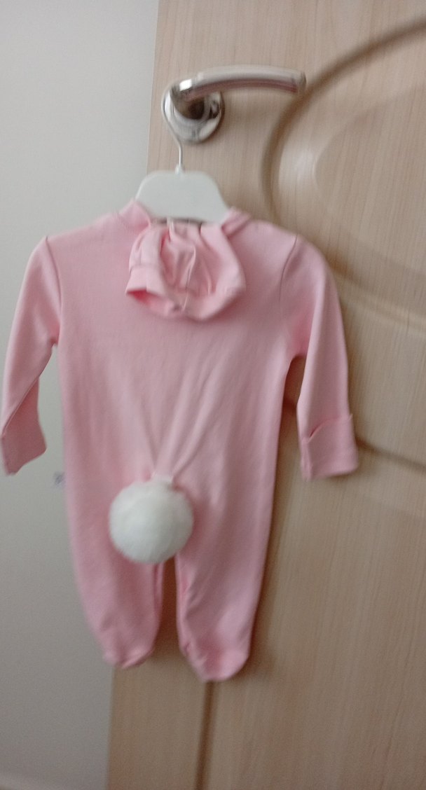 Pembe Düğmeli Bebek Kız Tulum - Görsel 2