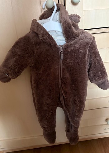 Kahverengi Kürklü Bebek Tulumu - Görsel 2