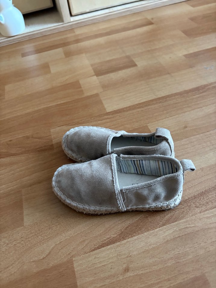 Gri Süet çocuk Espadril Düz Taban - Görsel 2