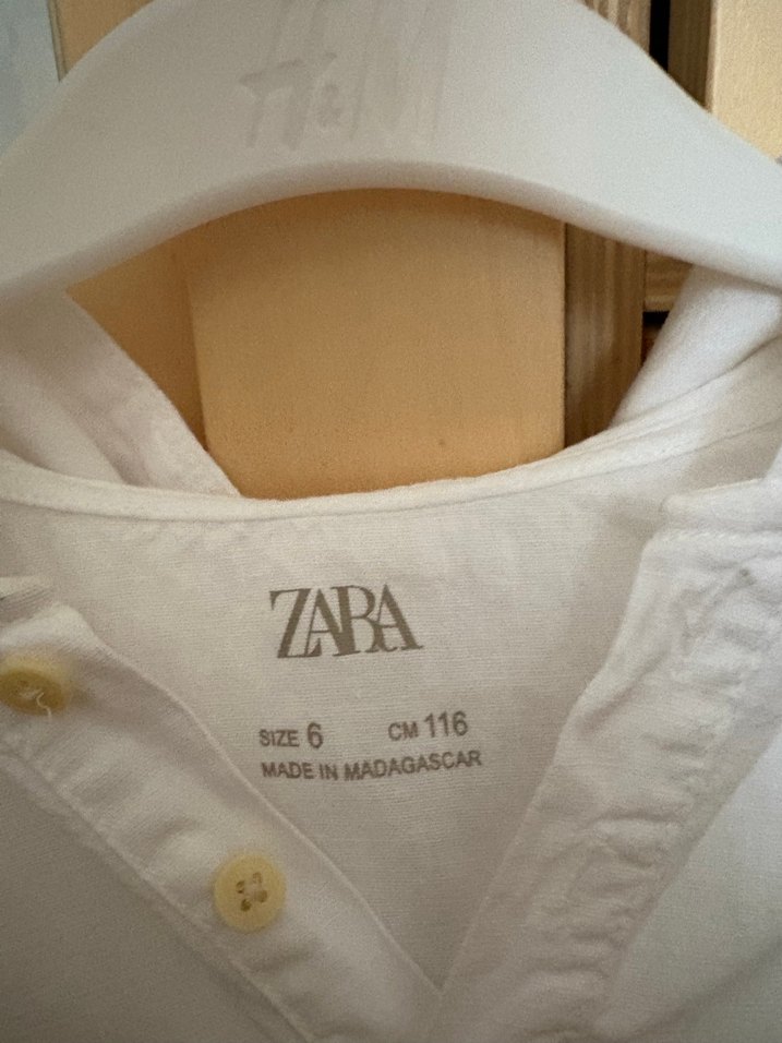 Beyaz Keten Erkek Gömlek V Yaka - Görsel 2