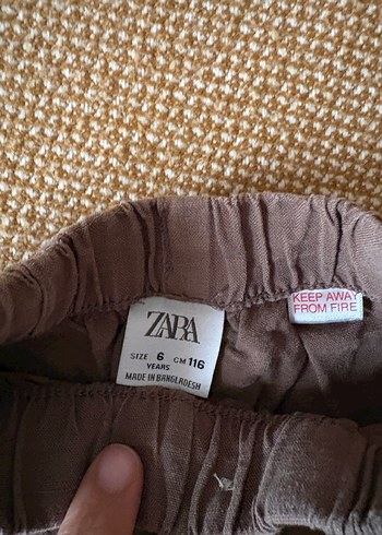 Erkek Çocuk kahve Keten Bol Pantolon - Görsel 3