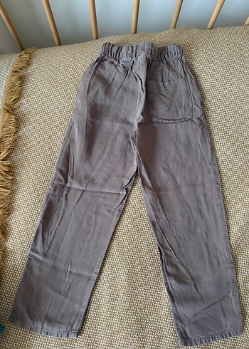 Erkek Çocuk kahve Keten Bol Pantolon - Görsel 2