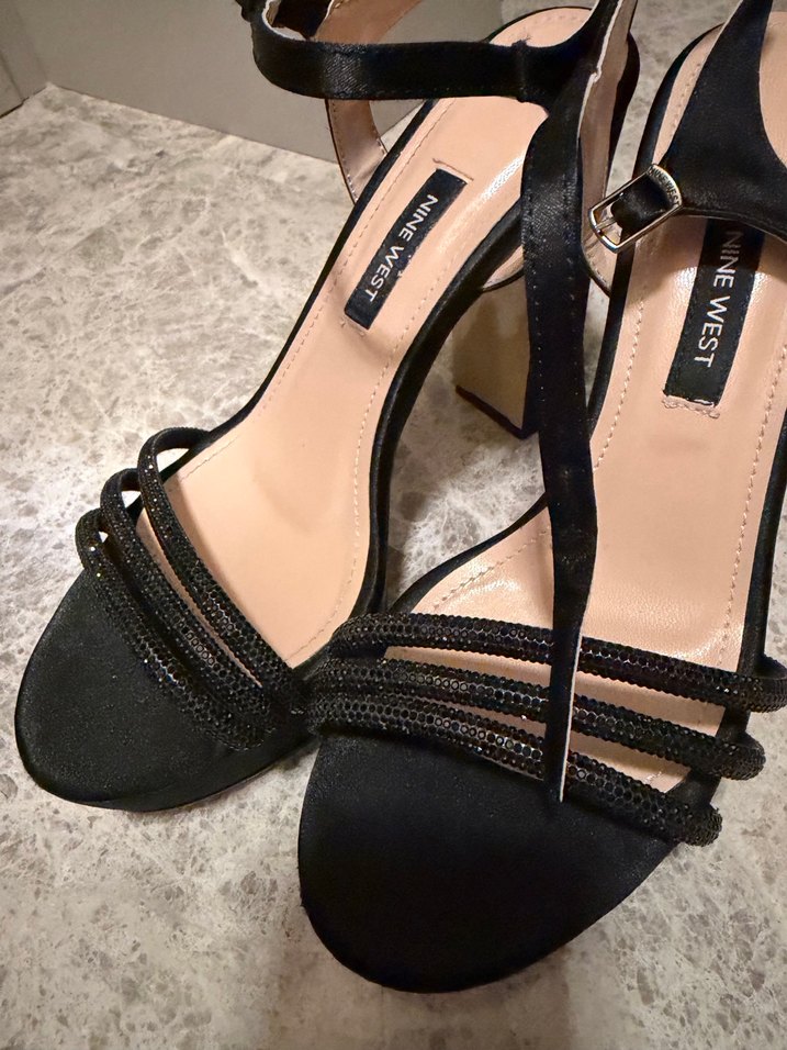 Siyah Platform Topuklu Kadın Sandalet - Görsel 4