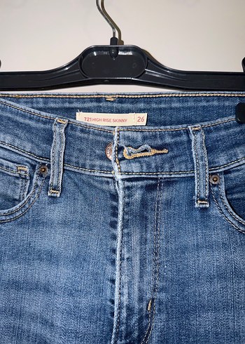 Kadın Mavi Denim Kemerli Jean - Görsel 2