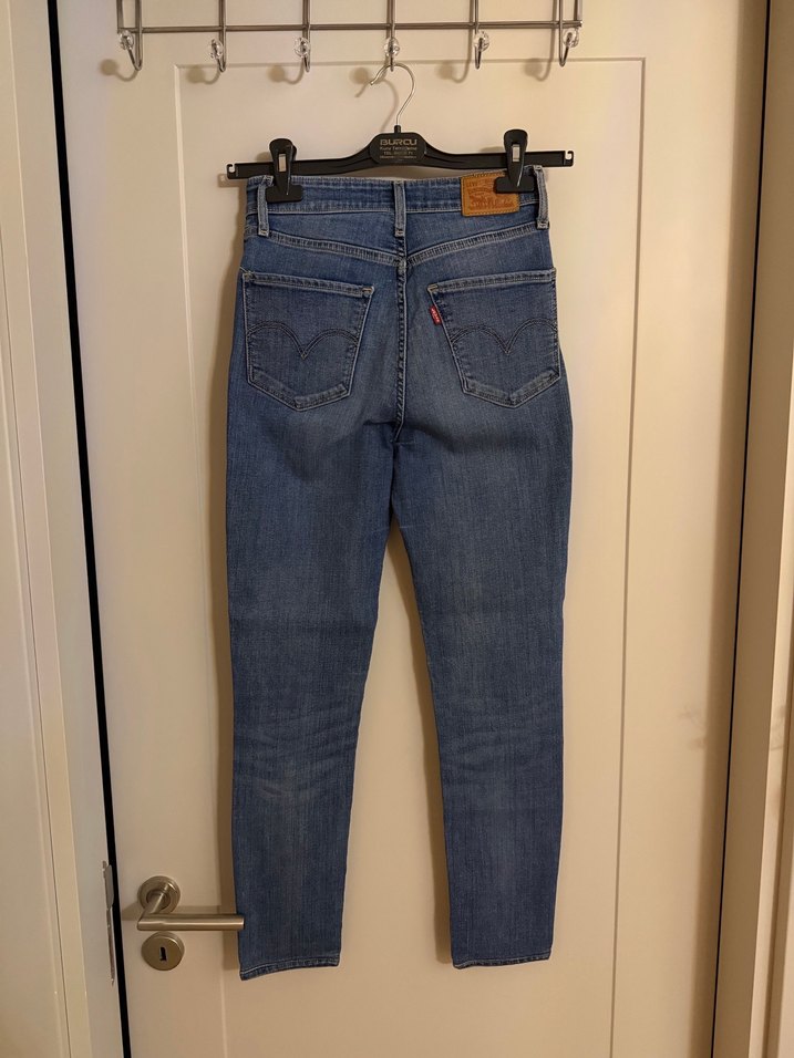 Kadın Mavi Denim Kemerli Jean - Görsel 4