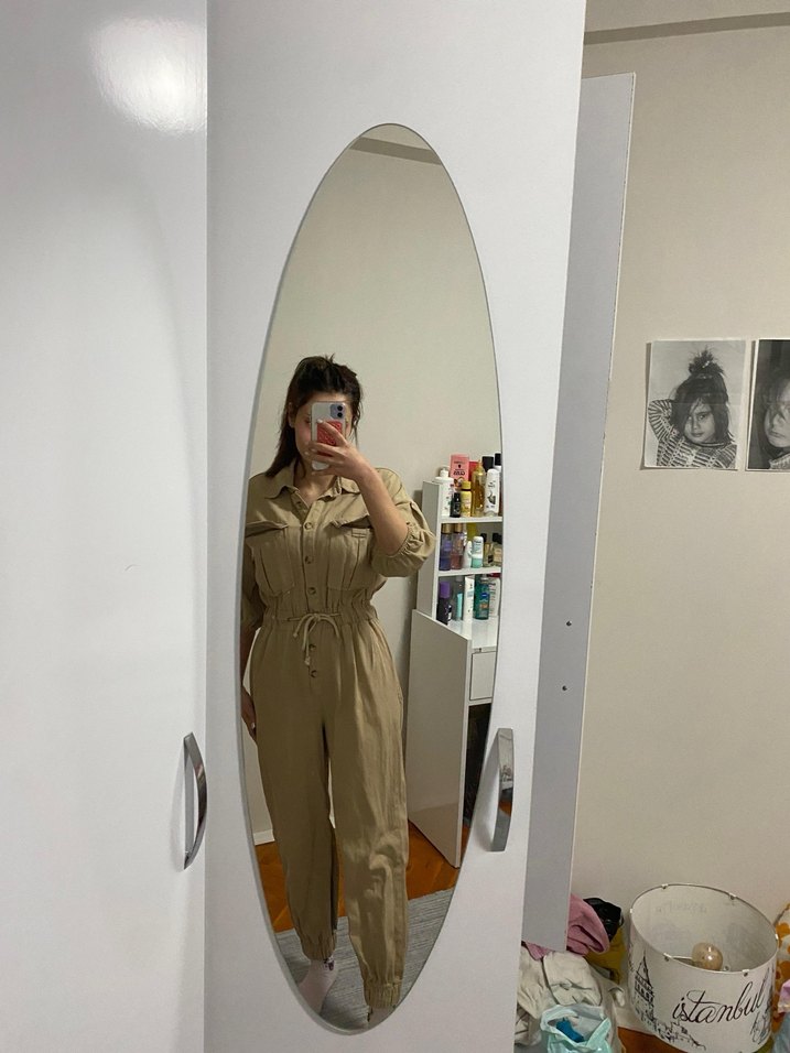 Bej Kadın, kısa kollu , Pamuklu - Görsel 2