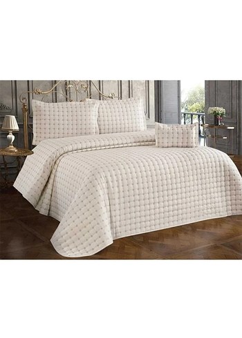 Beyaz Kareli Star Yatak Örtüsü - Görsel 2