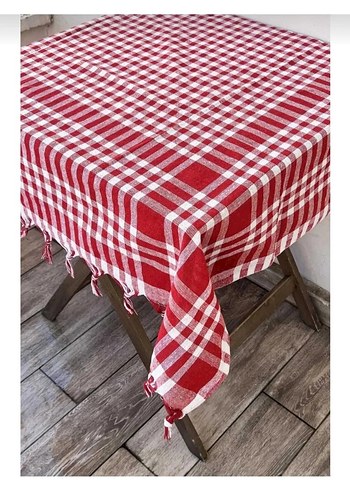 Bordo Kareli Masa Örtüsü - Görsel 2
