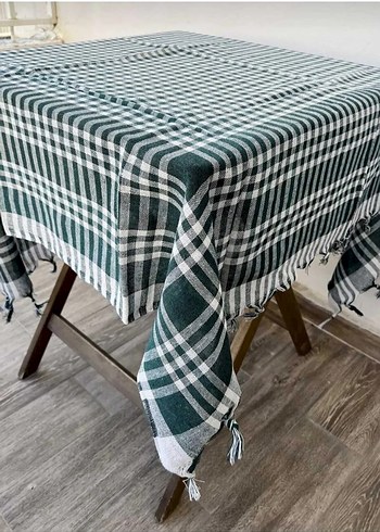 Bordo Kareli Masa Örtüsü - Görsel 4