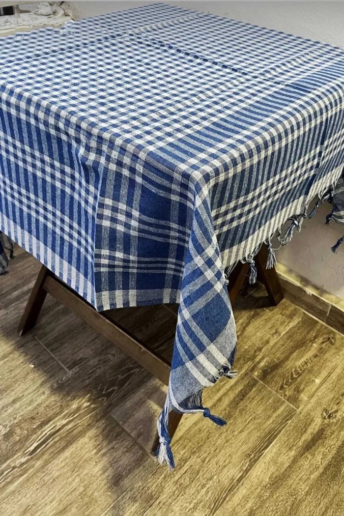 Bordo Kareli Masa Örtüsü - Görsel 3