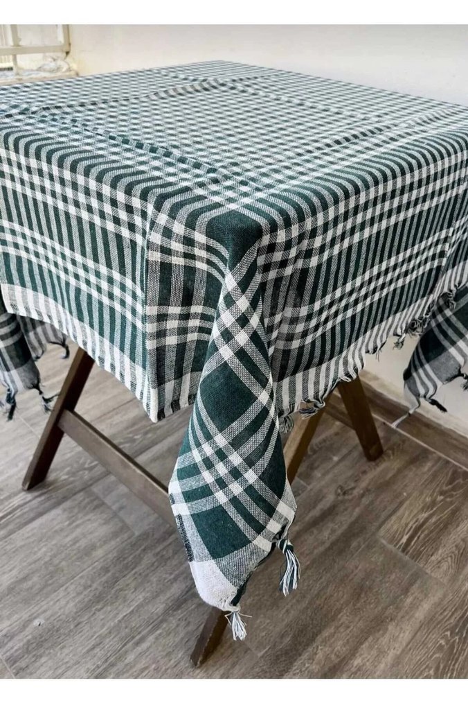 Bordo Kareli Masa Örtüsü - Görsel 4