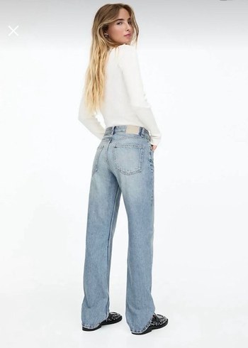 Pull&Bear orta bel straight fit jean - Görsel 2