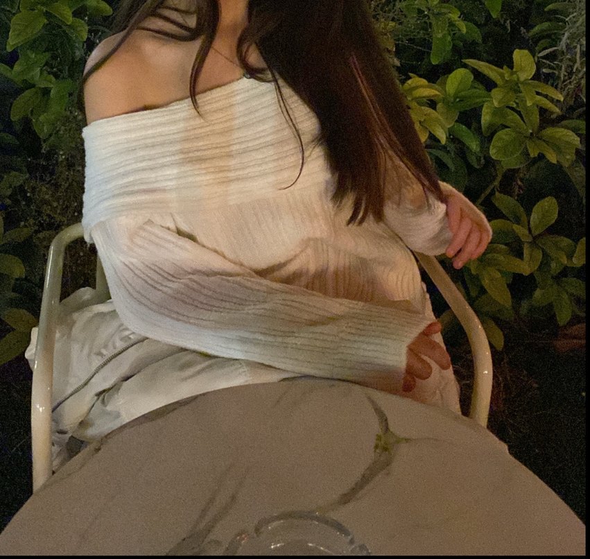 Beyaz Kadın Triko Carmen Yaka Kazak - Görsel 3