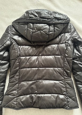 Zara Düğmeli Siyah Kadın Kışlık Mont