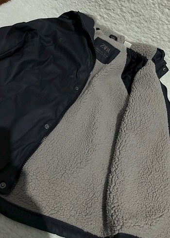 Gri Erkek Çocuk Kürklü Street Wear Mont - Görsel 2