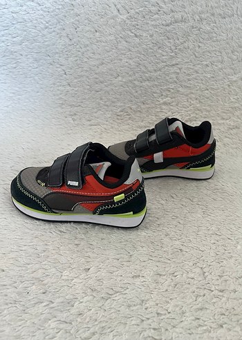 Gri Çocuk Spor Ayakkabı Cırt Cırtlı - Görsel 3