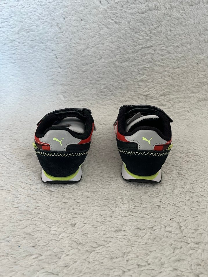 Gri Çocuk Spor Ayakkabı Cırt Cırtlı - Görsel 4