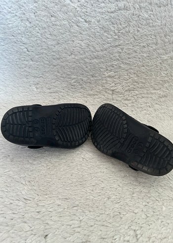 6-7 numara Kız Çocuk Siyah Cırt Cırtlı Kauçuk Terlik - Görsel 5