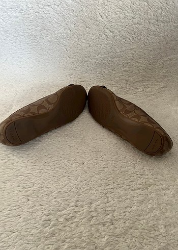 Coach Bej Tokalı Modern Klasik Kadın Babet - Görsel 5