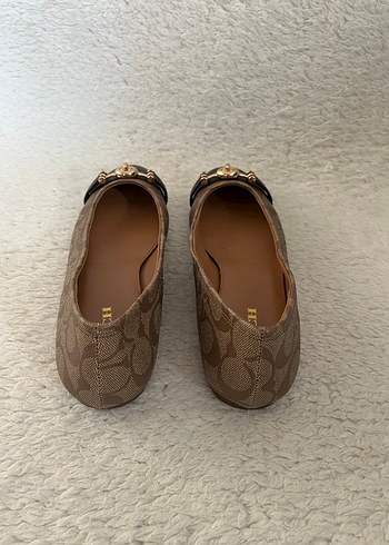 Coach Bej Tokalı Modern Klasik Kadın Babet - Görsel 4