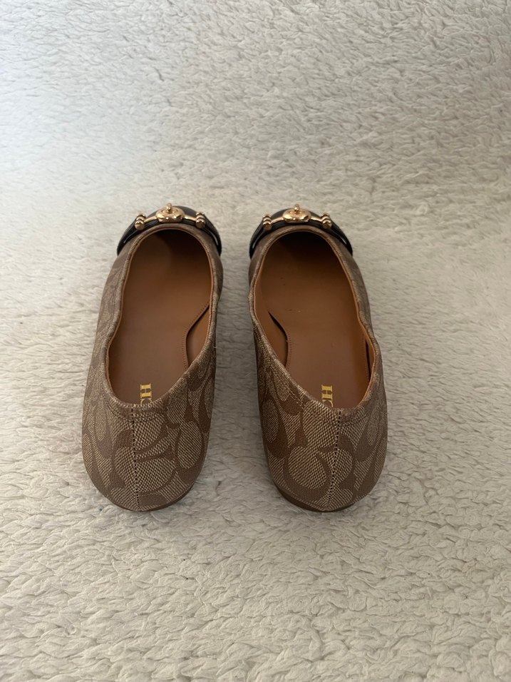 Coach Bej Tokalı Modern Klasik Kadın Babet - Görsel 4