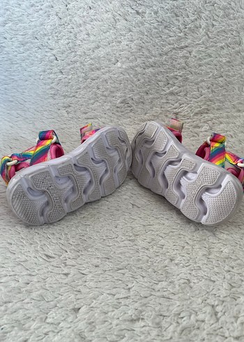 Kız Çocuk Çok Renkli Cırt Cırtlı Sandalet - Görsel 4