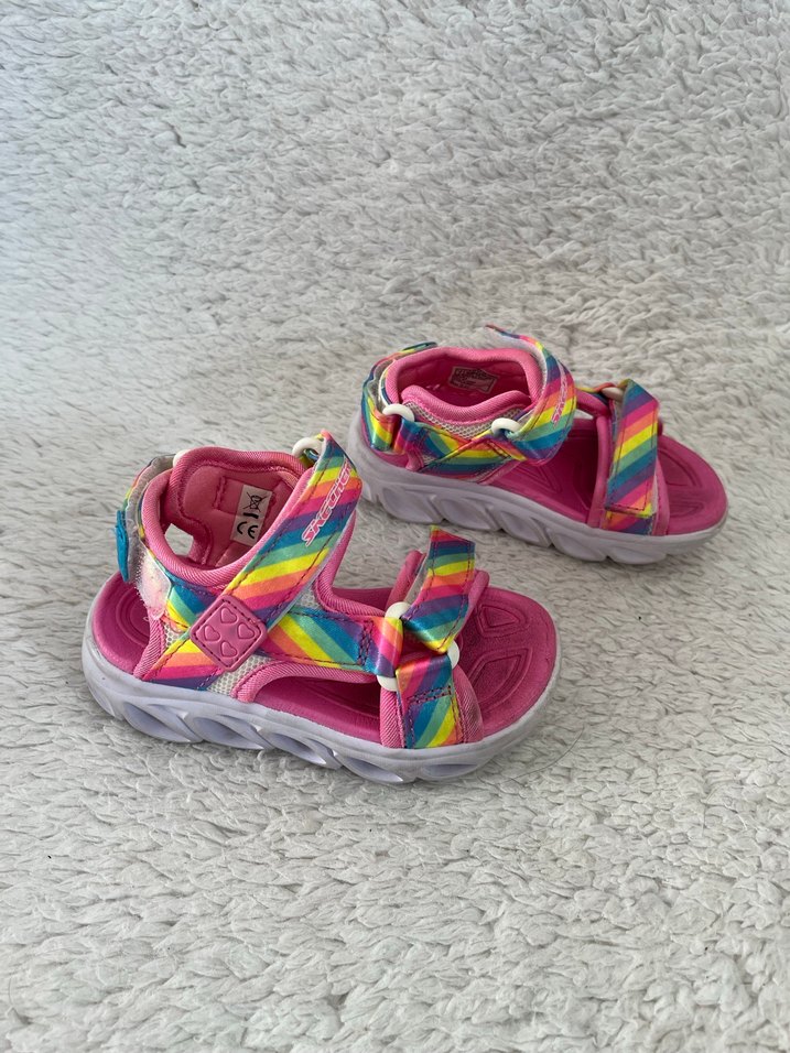 Kız Çocuk Çok Renkli Cırt Cırtlı Sandalet - Görsel 2