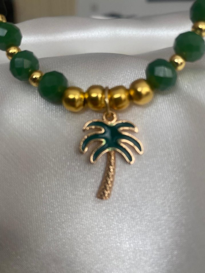 Yeşil Boncuklu Mini Bohem Kadın Kolye - Görsel 3