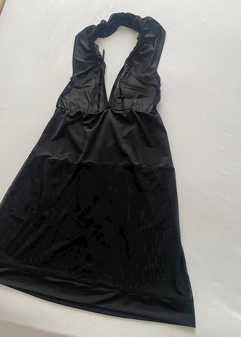 Siyah Gotik Midi Strappy Gecelik - Görsel 7