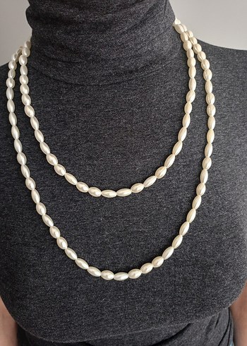 kadın inci kolye - Görsel 3