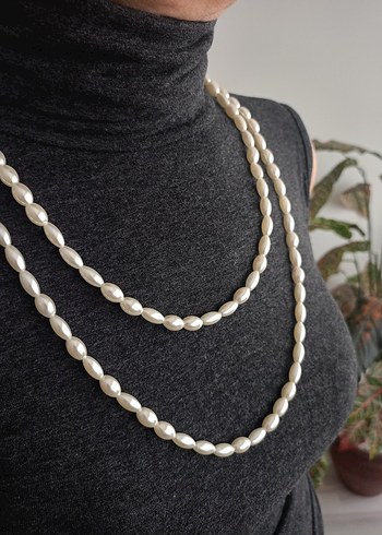 kadın inci kolye - Görsel 4