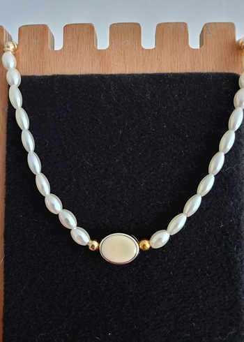 Beyaz Boncuklu inci Kolye - Görsel 8