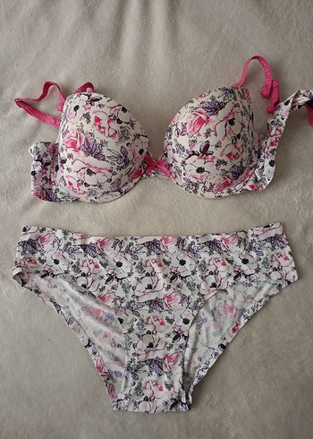 Renkli Desenli Mini Sütyen Takımı Dikişsiz - Görsel 7