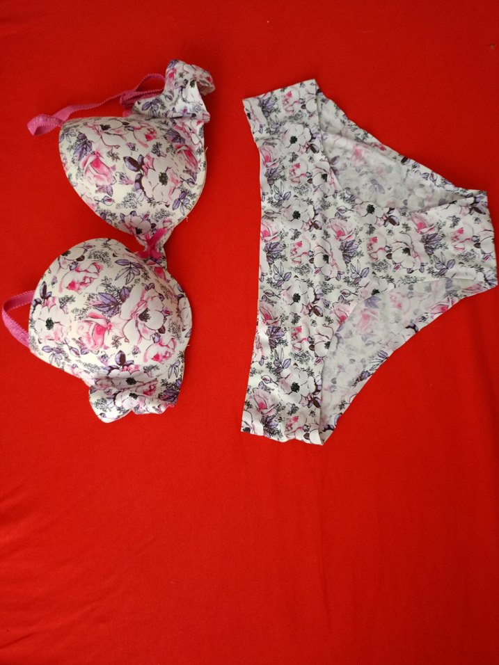 Renkli Desenli Mini Sütyen Takımı Dikişsiz - Görsel 3